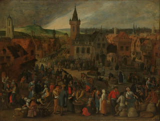 Market Day in a Flemish Town - Sebastian Vrancx — artwork view