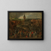 Market Day in a Flemish Town - Sebastian Vrancx — framed artwork on a wall