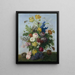 Bouquet de fleurs et un nid - Sebastian Wegmayr — framed artwork on a wall