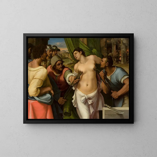Martyrdom of Saint Agatha - Sebastiano del Piombo — framed artwork on a wall