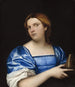 Portrait of a young woman in a wise virgin - Sebastiano del Piombo — artwork view