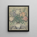 Still life with roses in a Delft jar - Sei Koyanagi — framed artwork on a wall