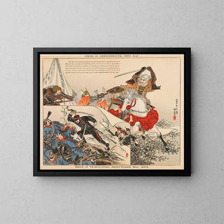 Battle of Kawanakajima 1654, Tashihchiao Battle, Russo-Japanese War 1904 - Seishi — framed artwork on a wall
