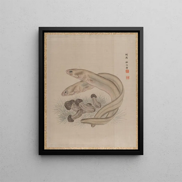 Anguilles - Seki Shūko — framed artwork on a wall