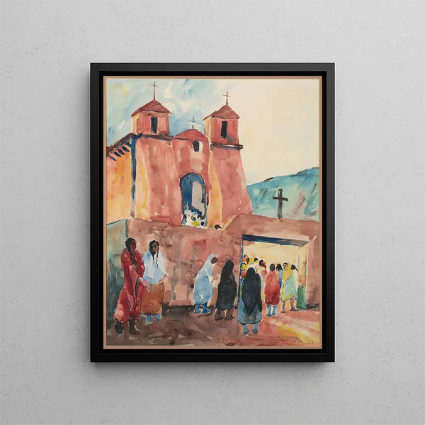 Église Rancho de Taos - Selden Connor Gile — framed artwork on a wall
