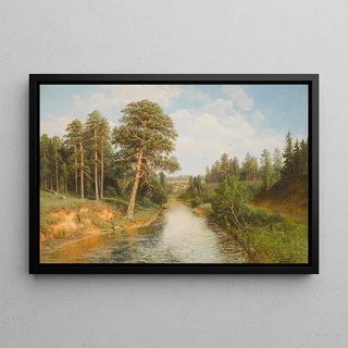 Summer wooded scene - Semyon Fedorovich Fedorov — framed artwork on a wall
