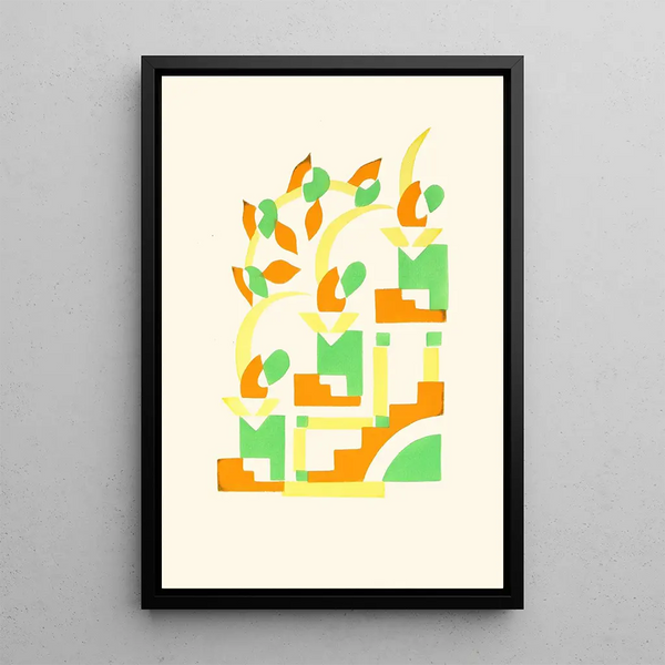 Flowers Text and Twenty-Six Color Plates Pl 22 - Serge Gladky — framed artwork on a wall