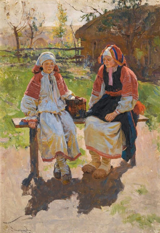 Sergei Arsenevich Vinogradov - Two Peasant Girls.webp