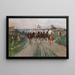 A marching band crosses the village - Sergei Semenovich Voroshilov — framed artwork on a wall