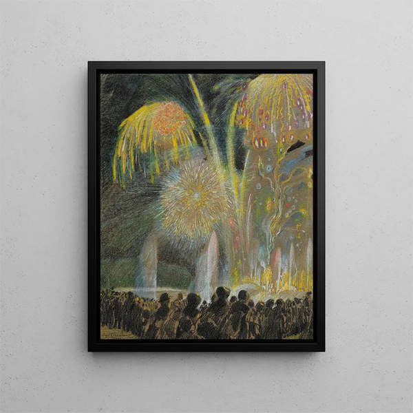 Fireworks - Sergey Chekhonin — framed artwork on a wall
