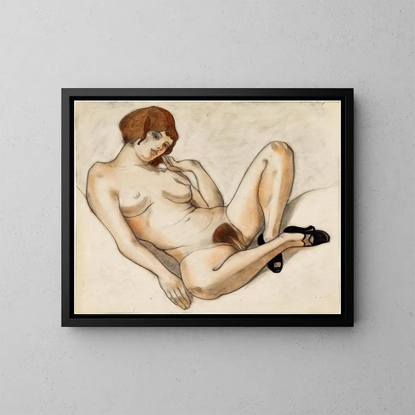 Nude Painting - Sergey Yurievich Sudeikin — framed artwork on a wall