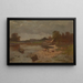 Landscape with a Pond - Seweryn Bieszczad — framed artwork on a wall