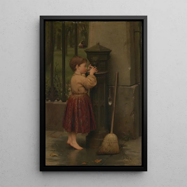 The Street Sweeper - Seymour Joseph Guy — framed artwork on a wall