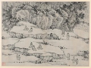 The Tiger Hill and the Seat of a Thousand Men - Shen Zhou — artwork view