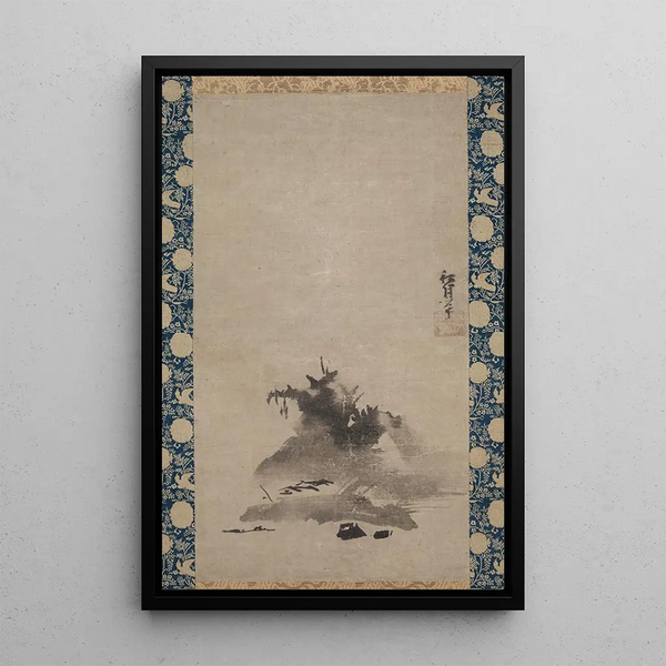 Landscape Haboku Flungink - Shōgetsu Takan — framed artwork on a wall