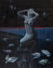 Femme nue avec des pigeons - Shigeru Yamada — artwork view