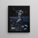 Femme nue avec des pigeons - Shigeru Yamada — framed artwork on a wall