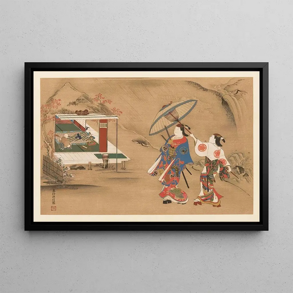 Selected Masterpieces from the Ukiyo-e School Pl03 - Shinichi Tajima — framed artwork on a wall