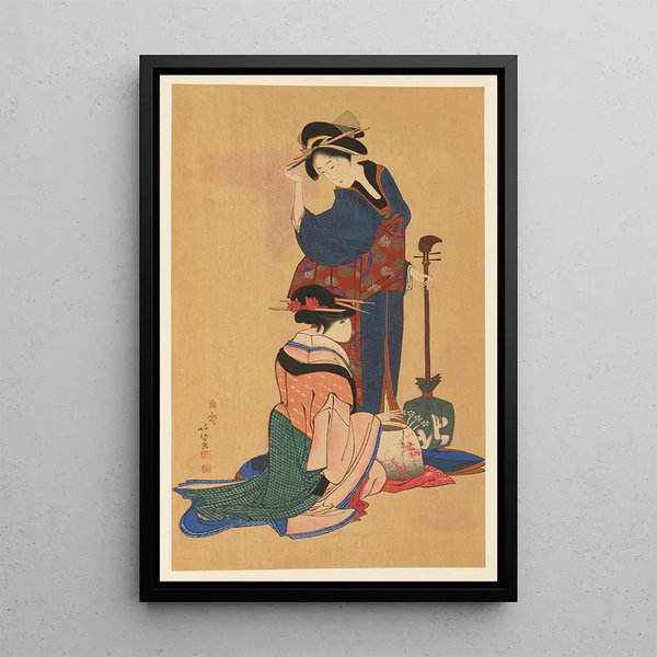 Selected Masterpieces from the Ukiyo-e School Pl33 - Shinichi Tajima — framed artwork on a wall