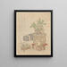 Pot en porcelaine de bambou nain en bronze de prunier - Shinsai — framed artwork on a wall