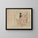 Woman and Man in the Rain - Shinsai — framed artwork on a wall