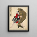Album of Actor Portraits - Sharaku — framed artwork on a wall
