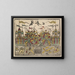 Scene of battle at Kurukshetra from the Mahabharata war - Shri Gobinda Chandra Roy — framed artwork on a wall