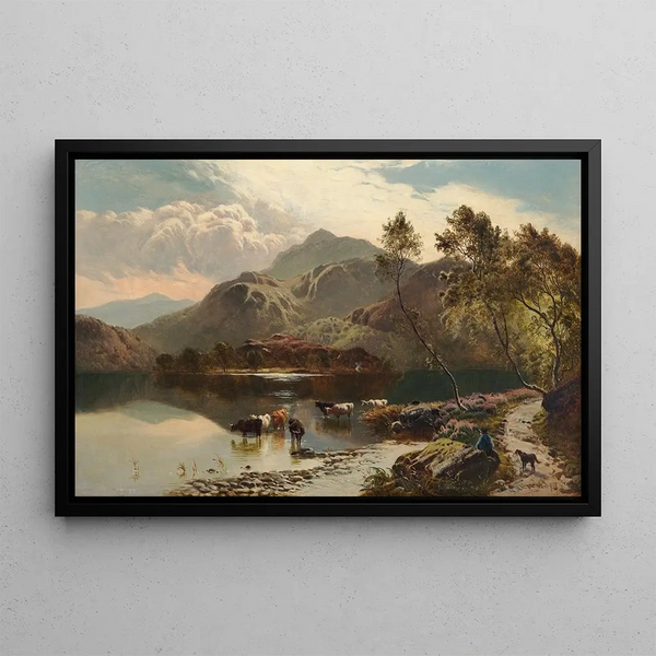 Loch Katrine Painting - Sidney Richard Percy — framed artwork on a wall