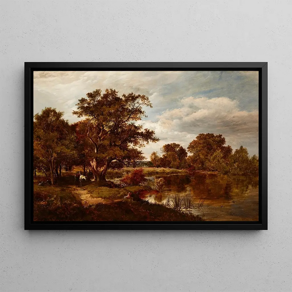 On the Mole River - Sidney Richard Percy — framed artwork on a wall