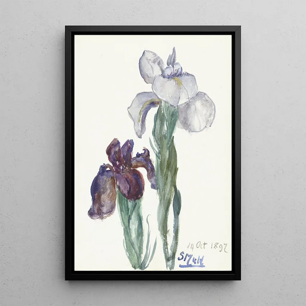 Iris Painting - Sientje Mesdag van Houten — framed artwork on a wall