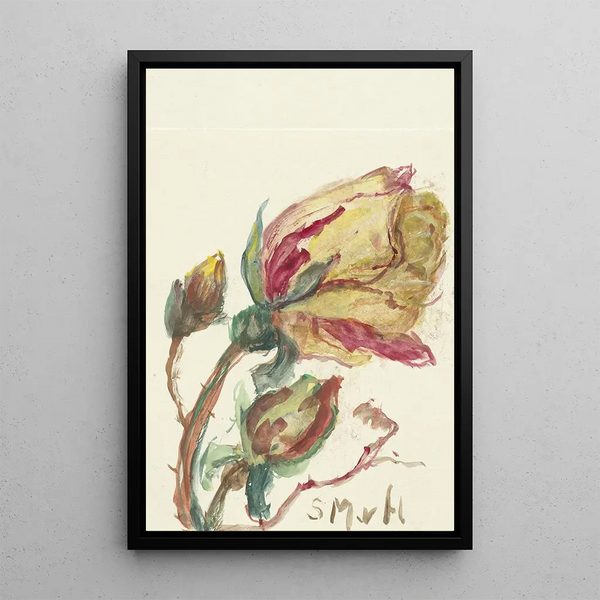 Rose Painting - Sientje Mesdag van Houten — framed artwork on a wall