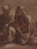 Two bearded male figures sitting - Sigismondo Caula — artwork view