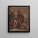 Two bearded male figures sitting - Sigismondo Caula — framed artwork on a wall