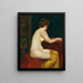 Femme assise nue - Sigismund Righini — framed artwork on a wall