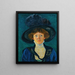 Dame au chapeau - Sigismund Righini — framed artwork on a wall
