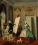 The painter painting his model - Sigmund Sokolowski — artwork view