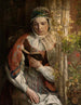 a woman in traditional costume reading a book - Sigmund Sokolowski — artwork view