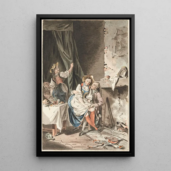 After Tea - Sigmund Freudenberger — framed artwork on a wall