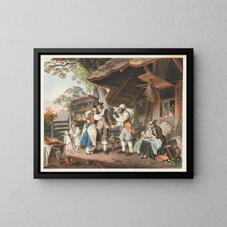 Departure of the Swiss Soldier - Sigmund Freudenberger — framed artwork on a wall