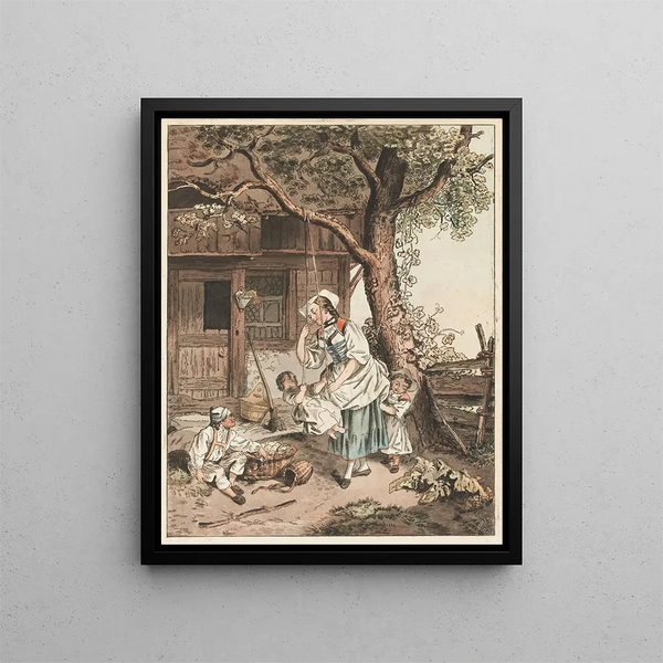 La balanceuse - Sigmund Freudenberger — framed artwork on a wall