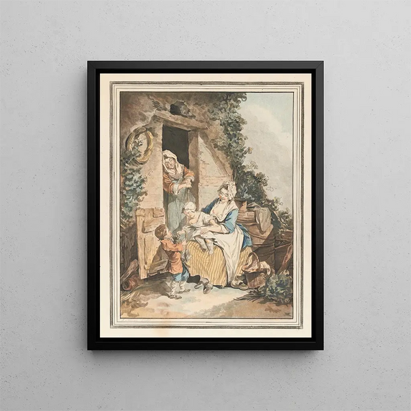 La confiance enfantine - Sigmund Freudenberger — framed artwork on a wall