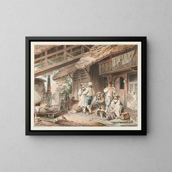 La petite fête imprévue - Sigmund Freudenberger — framed artwork on a wall
