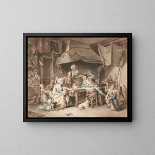 The soldier in uniform - Sigmund Freudenberger — framed artwork on a wall