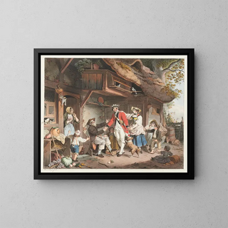 Return of the Swiss soldier to the country - Sigmund Freudenberger — framed artwork on a wall