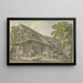 Swiss House Painting with a Well, featuring a Gray Horse Ridden by a Boy - Sigmund Freudenberger — framed artwork on a wall