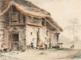 Scene in front of a farm - Sigmund Freudenberger — artwork view
