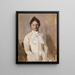 Portrait of Valborg Nicolaysen, the sister of the artists - Signe Scheel — framed artwork on a wall