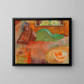Odalisque allongée - Sigrid Hjertén — framed artwork on a wall