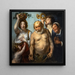 Silène et les quatre saisons - Jacob Jordaens — framed artwork on a wall