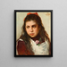 Portrait of a young girl with a red bow - Silvestro Lega — framed artwork on a wall